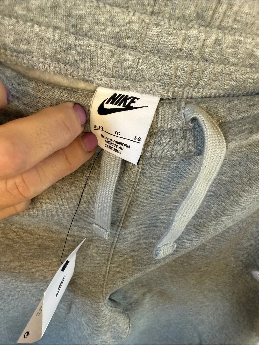 Nike Big Kid's Sportswear Fleece Joggers in Gray, Size XL (+) Standard Fit